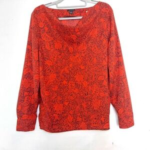 Ann Taylor Blouse M Cottage Floral Paisley Long Sleeve Romantic Prairie Feminine